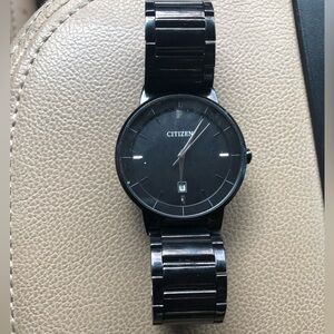 NWOB Citizen Quartz Black Dial Black-plated Men's Watch BI5017-50E